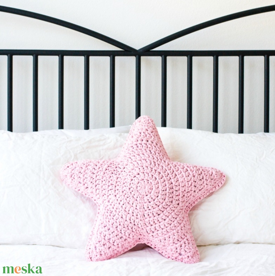 Csillag alakú horgolt párna - otthon & életmód - lakástextil - párna & párnahuzat - Meska.hu