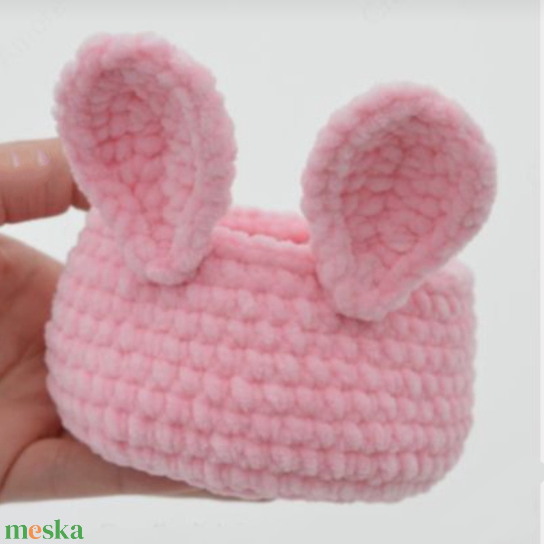 Húsvéti nyuszi horgolt tároló kosár - otthon & életmód - dekoráció - asztal és polc dekoráció - dekorációs tál, tartó - Meska.hu