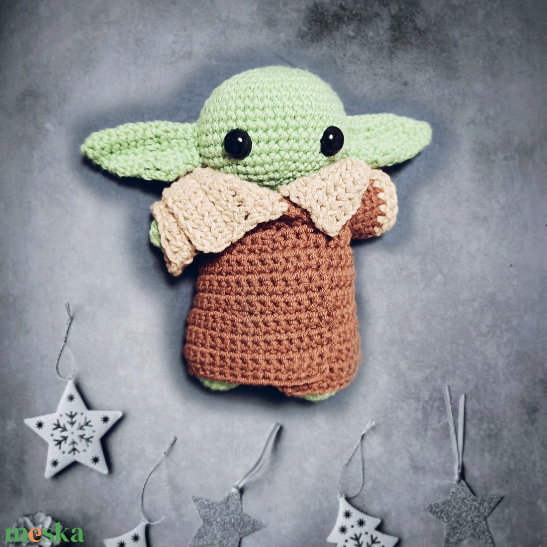 Horgolt Baby Yoda, Grogu, a Gyermek - játék & sport - plüssállat & játékfigura - más figura - Meska.hu