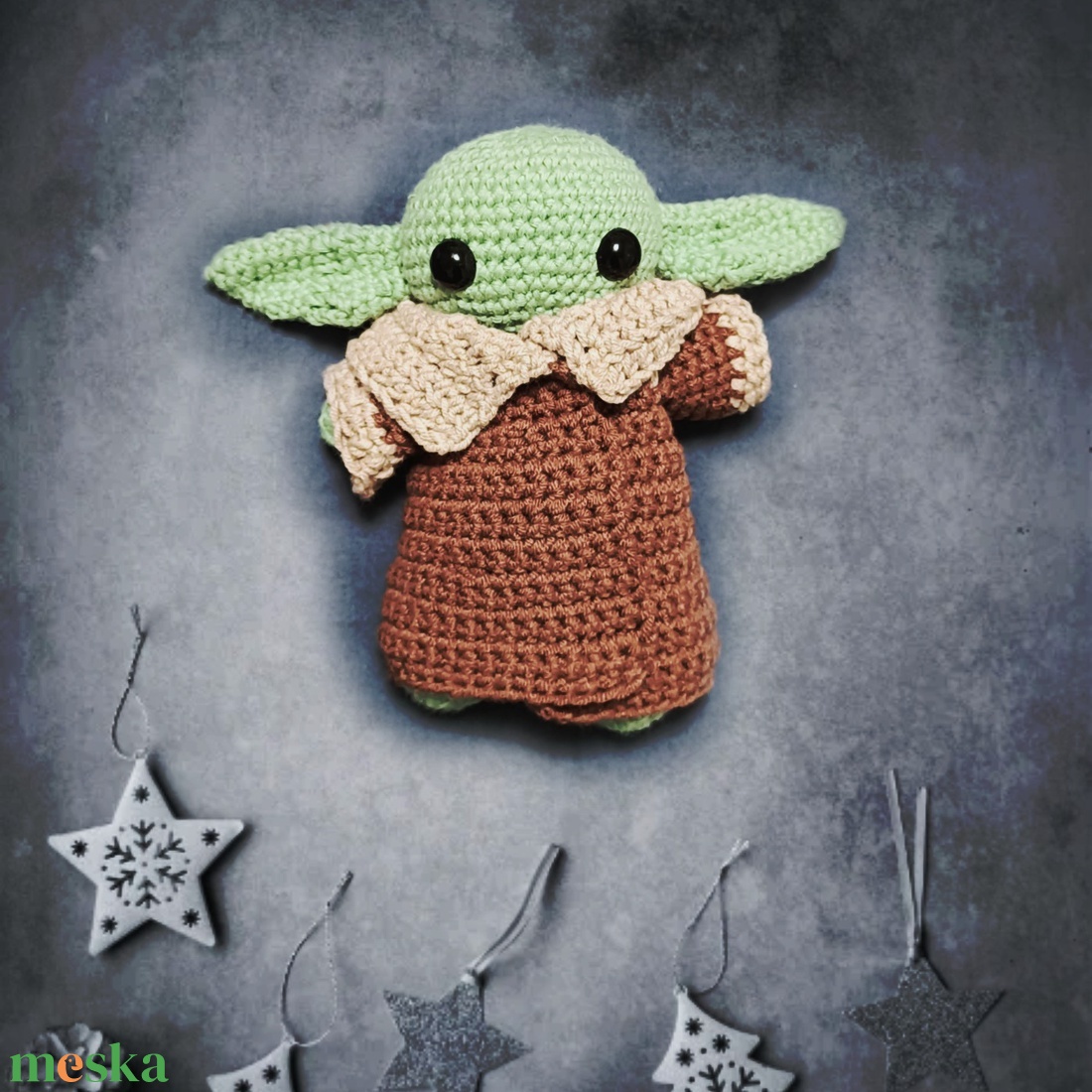 Horgolt Baby Yoda, Grogu, a Gyermek - játék & sport - plüssállat & játékfigura - más figura - Meska.hu