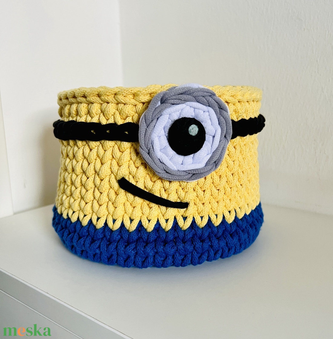 Minion horgolt tároló kosár - otthon & életmód - babaszoba, gyerekszoba - játéktároló - Meska.hu Minion horgolt tároló kosár - otthon & életmód - babaszoba, gyerekszoba - játéktároló - Meska.hu