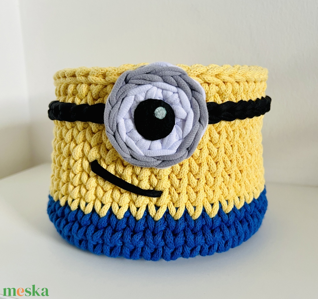 Minion horgolt tároló kosár - otthon & életmód - babaszoba, gyerekszoba - játéktároló - Meska.hu Minion horgolt tároló kosár - otthon & életmód - babaszoba, gyerekszoba - játéktároló - Meska.hu