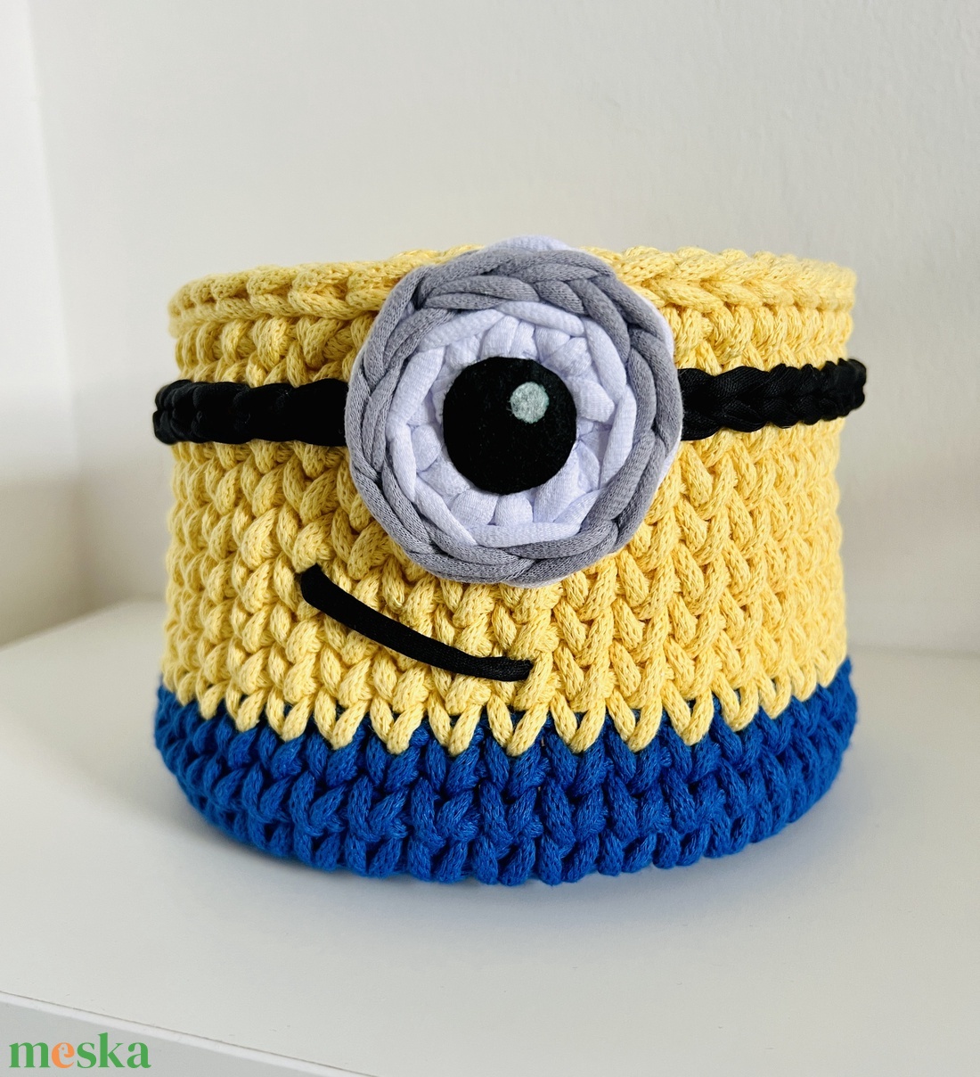 Minion horgolt tároló kosár - otthon & életmód - babaszoba, gyerekszoba - játéktároló - Meska.hu Minion horgolt tároló kosár - otthon & életmód - babaszoba, gyerekszoba - játéktároló - Meska.hu