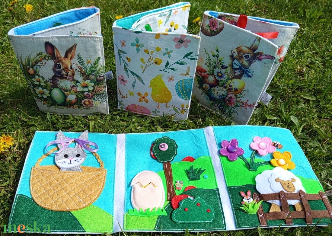 Húsvéti tojáskereső matatókönyv - baba - mama - baba játékok - textilkönyv & babakönyv - Meska.hu