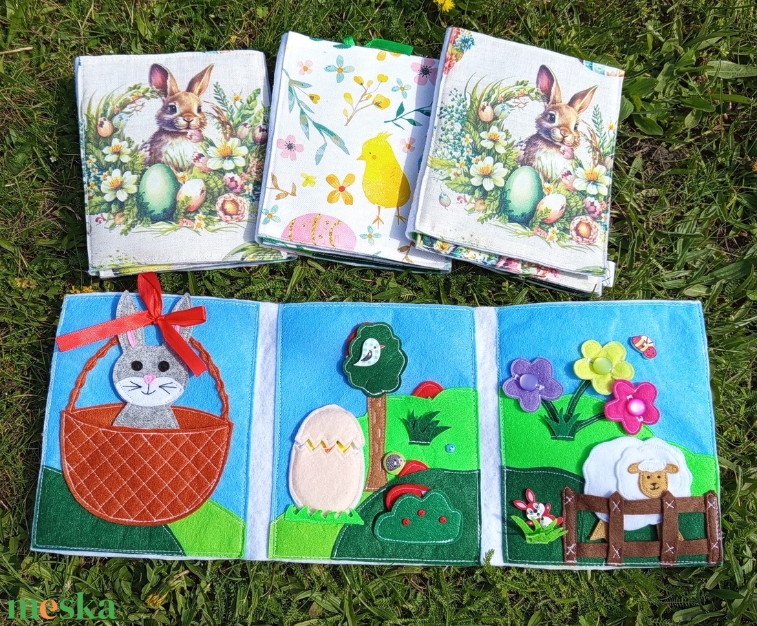 Húsvéti tojáskereső matatókönyv - baba - mama - baba játékok - textilkönyv & babakönyv - Meska.hu