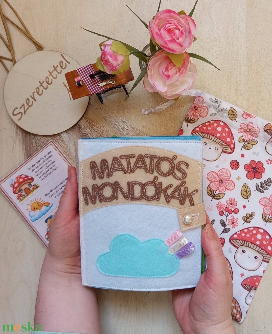 Matatós Mondókák matatókönyv csandeskönyv matatható mondókákkal - baba - mama - baba játékok - textilkönyv & babakönyv - Meska.hu