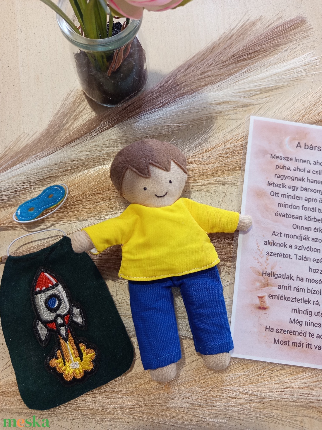 Bársony Baba (szuperhős fiú) - baba - mama - baba játékok - waldorf játékok - Meska.hu