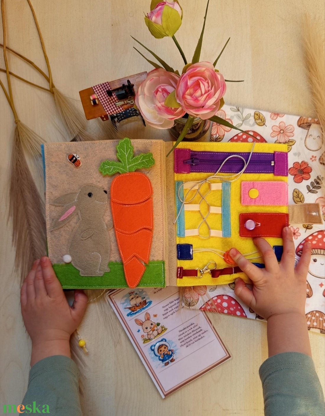 Matatós Mondókák matatókönyv csandeskönyv matatható mondókákkal - baba - mama - baba játékok - textilkönyv & babakönyv - Meska.hu