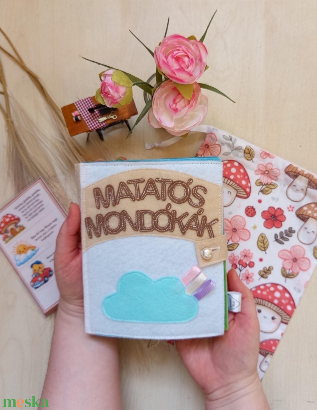 Matatós Mondókák matatókönyv csandeskönyv matatható mondókákkal - baba - mama - baba játékok - textilkönyv & babakönyv - Meska.hu