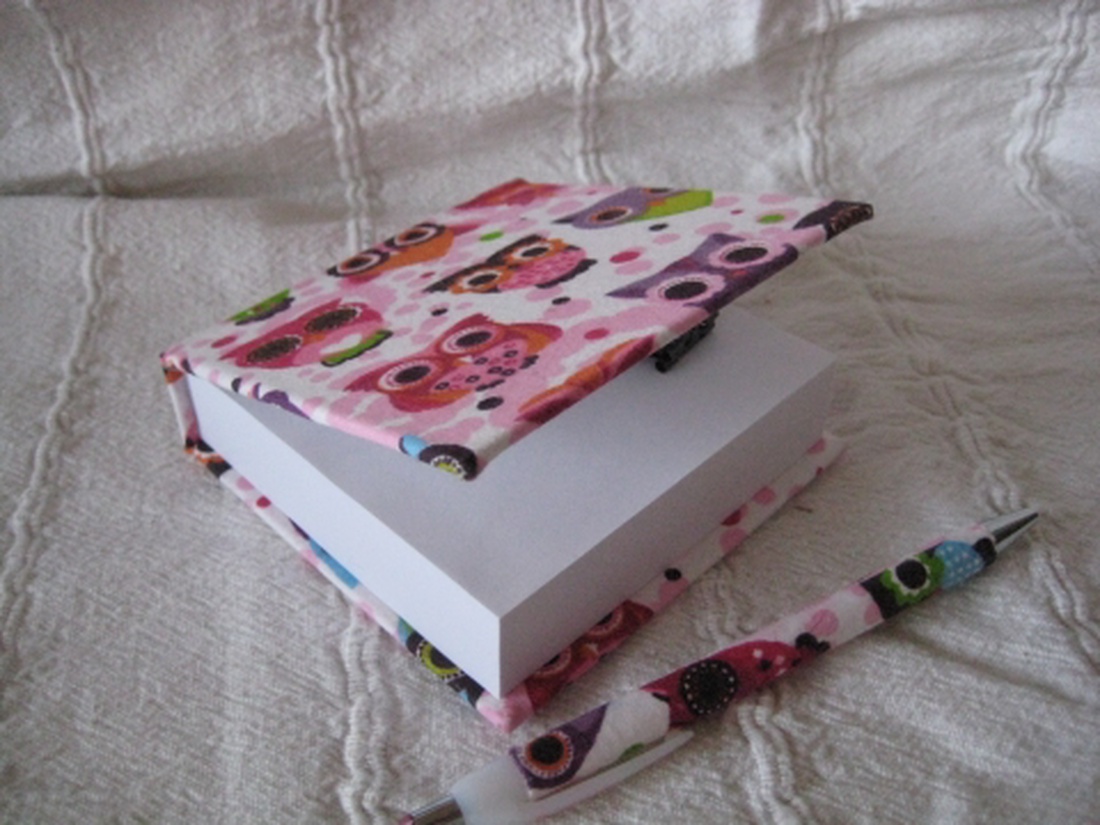 Baglyos asztali jegyzettömb -  - Meska.hu