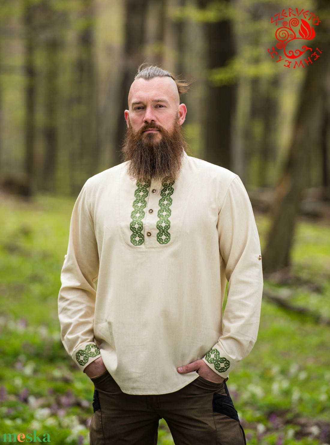 Szervető-végtelen fonat ing - natúr-zöld - ruha & divat - férfi ruha - ing - Meska.hu Szervető-végtelen fonat ing - natúr-zöld - ruha & divat - férfi ruha - ing - Meska.hu