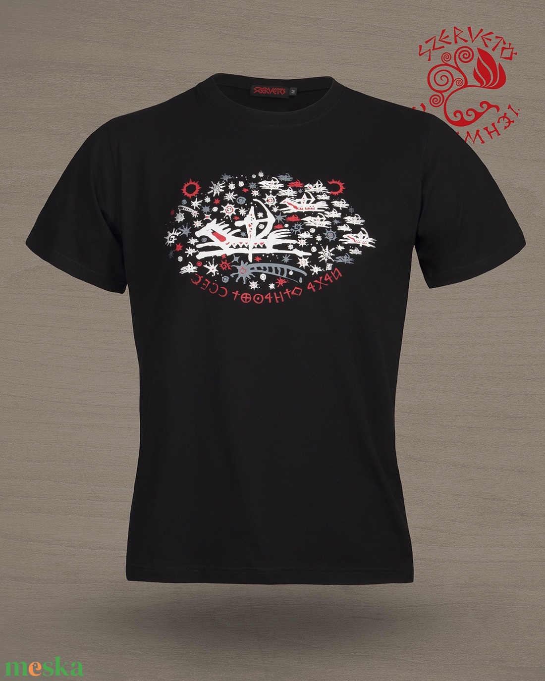  Szervető-Csaba királyfi népe póló - fekete - ruha & divat - férfi ruha - póló - Meska.hu