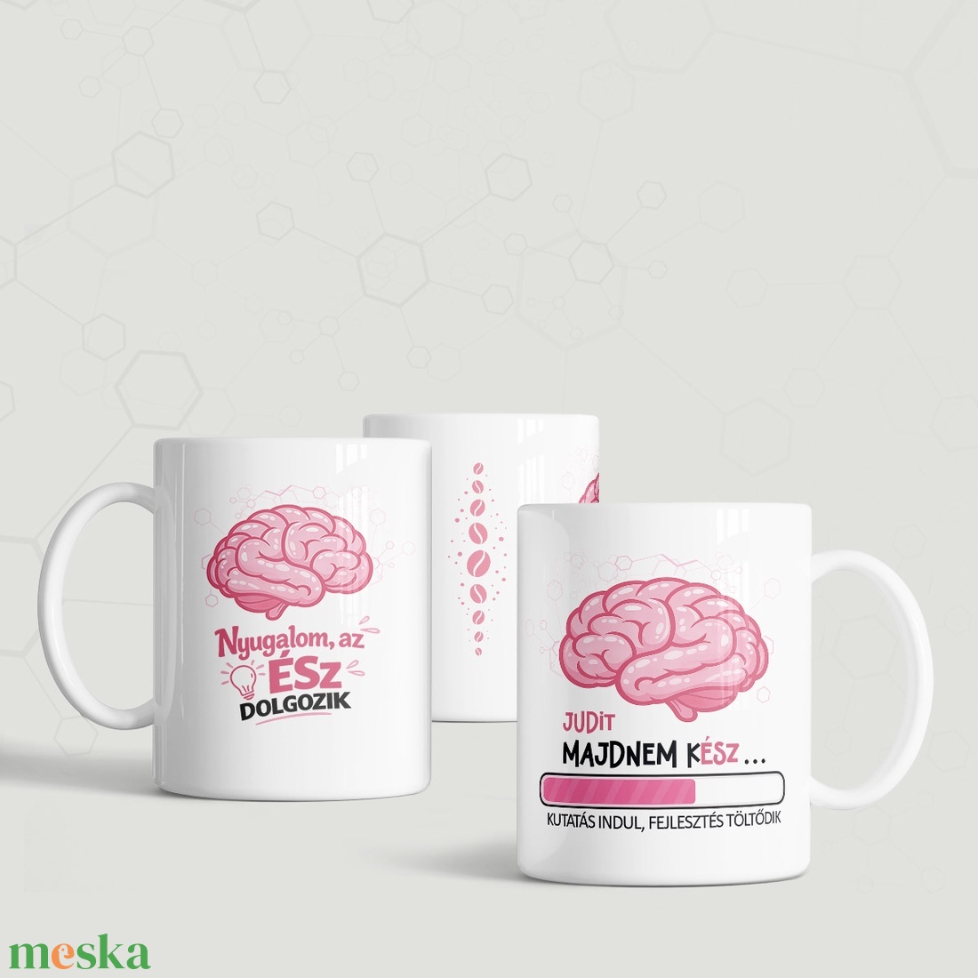 Agyas vicces bögre, egyedi ajándék agyalósoknak - otthon & életmód - konyhafelszerelés, tálalás - tálalás - bögre & csésze - Meska.hu