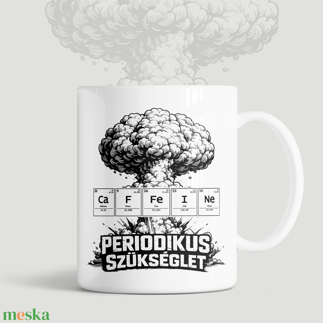 Koffeines bögre � CaFFeINe / Periodikus szükséglet ajándék kávérajongóknak - otthon & életmód - konyhafelszerelés, tálalás - tálalás - bögre & csésze - Meska.hu