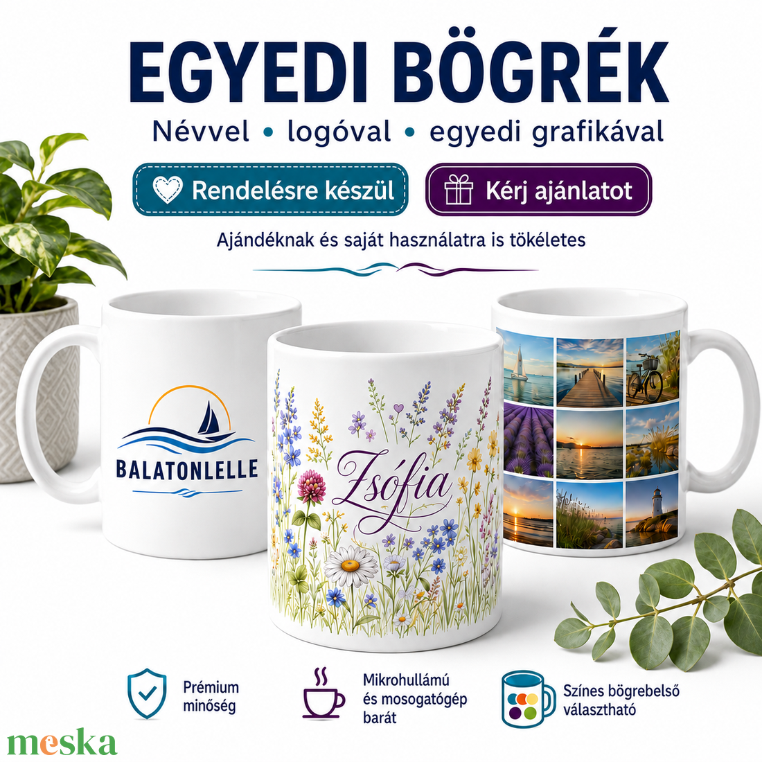 Egyedi bögrék rendelésre, névvel, logóval vagy saját grafikával - otthon & életmód - konyhafelszerelés, tálalás - tálalás - bögre & csésze - Meska.hu