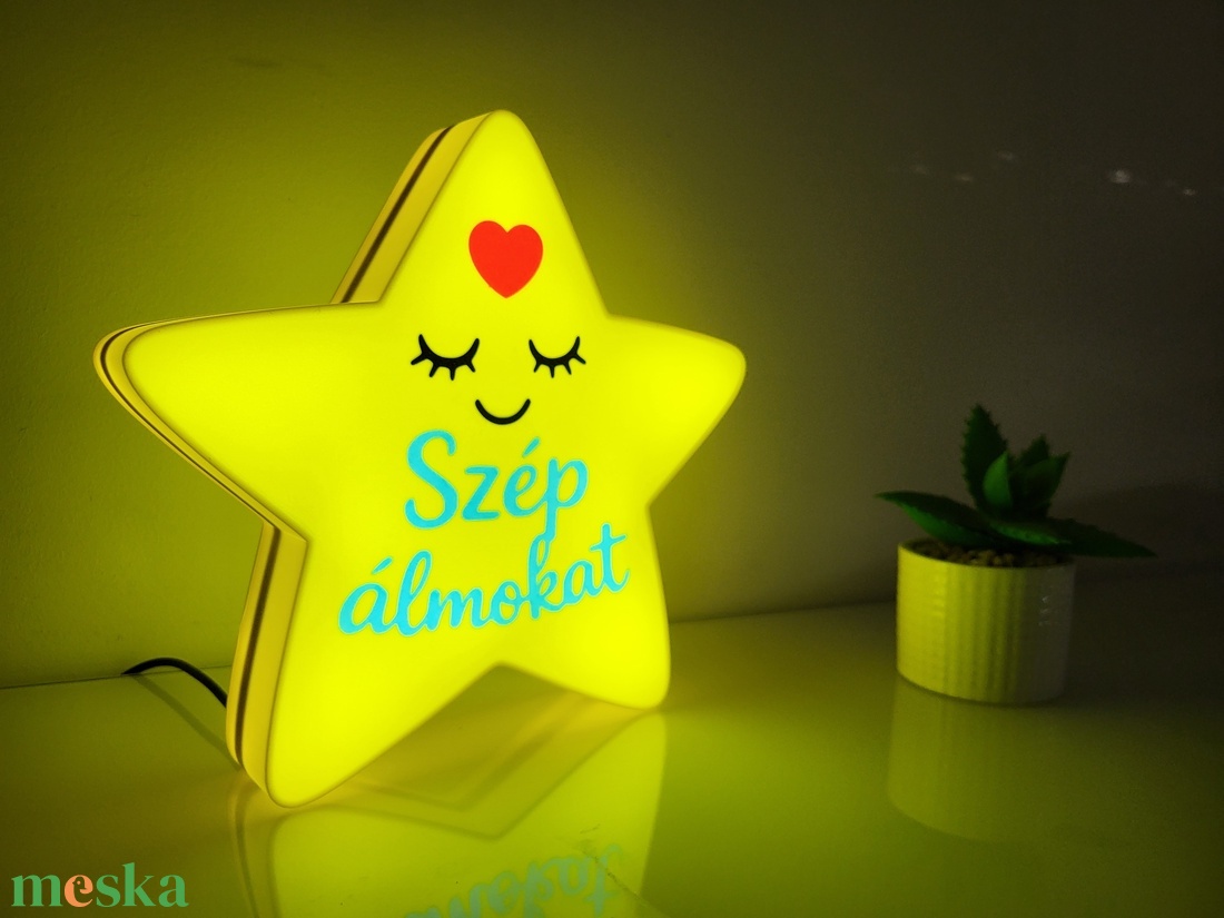 Szép álmokat csillag LED hangulatlámpa � egyedi, kézzel készített ajándék gyerekszobába - otthon & életmód - lámpa - hangulatlámpa - Meska.hu