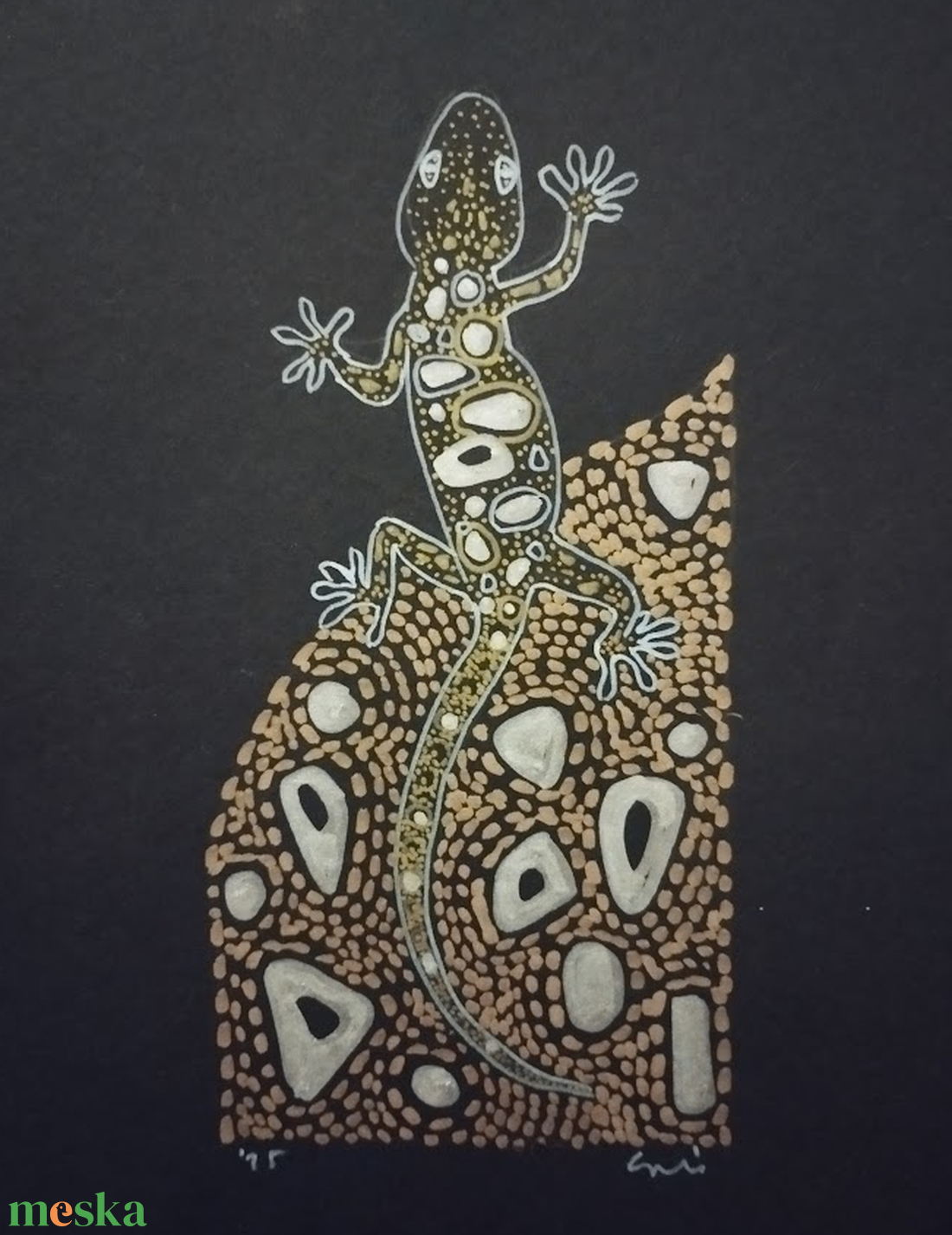 Gyík fekete alapon - művészet - grafika & illusztráció - egyéb rajzok - Meska.hu Gyík fekete alapon - művészet - grafika & illusztráció - egyéb rajzok - Meska.hu