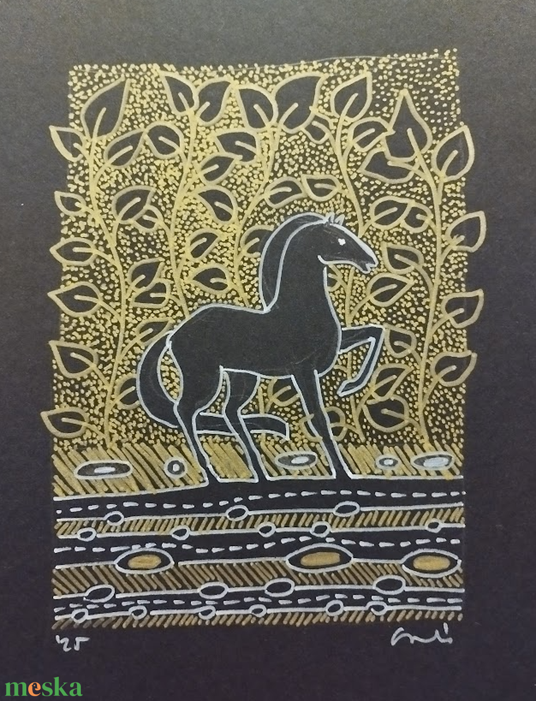 Ló aranyozott háttérrel - művészet - grafika & illusztráció - egyéb rajzok - Meska.hu Ló aranyozott háttérrel - művészet - grafika & illusztráció - egyéb rajzok - Meska.hu