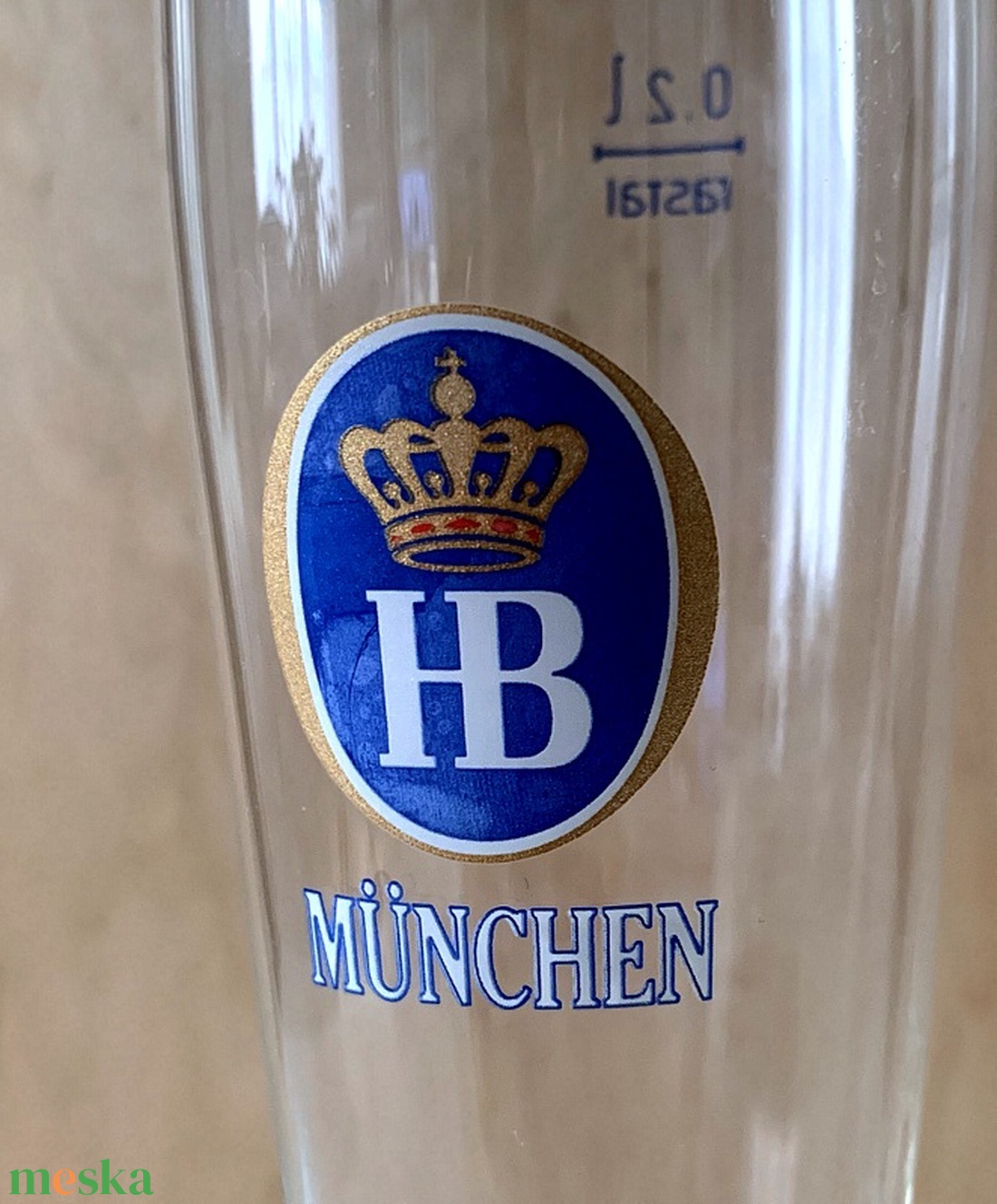 Eredeti Hofbr�u München (HB) talpas söröspohár � 0,2 l - otthon & életmód - konyhafelszerelés, tálalás - tálalás - sörös pohár és korsó - Meska.hu