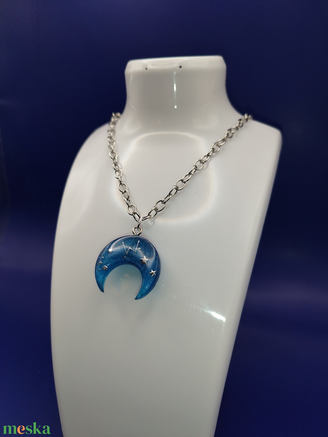 Félhold medálos nyaklánc  - ékszer - nyaklánc - medálos nyaklánc - Meska.hu