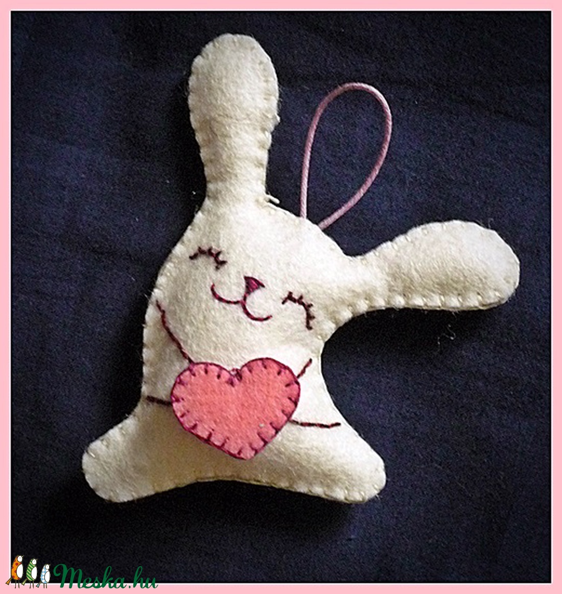 szíves nyuszi -  - Meska.hu