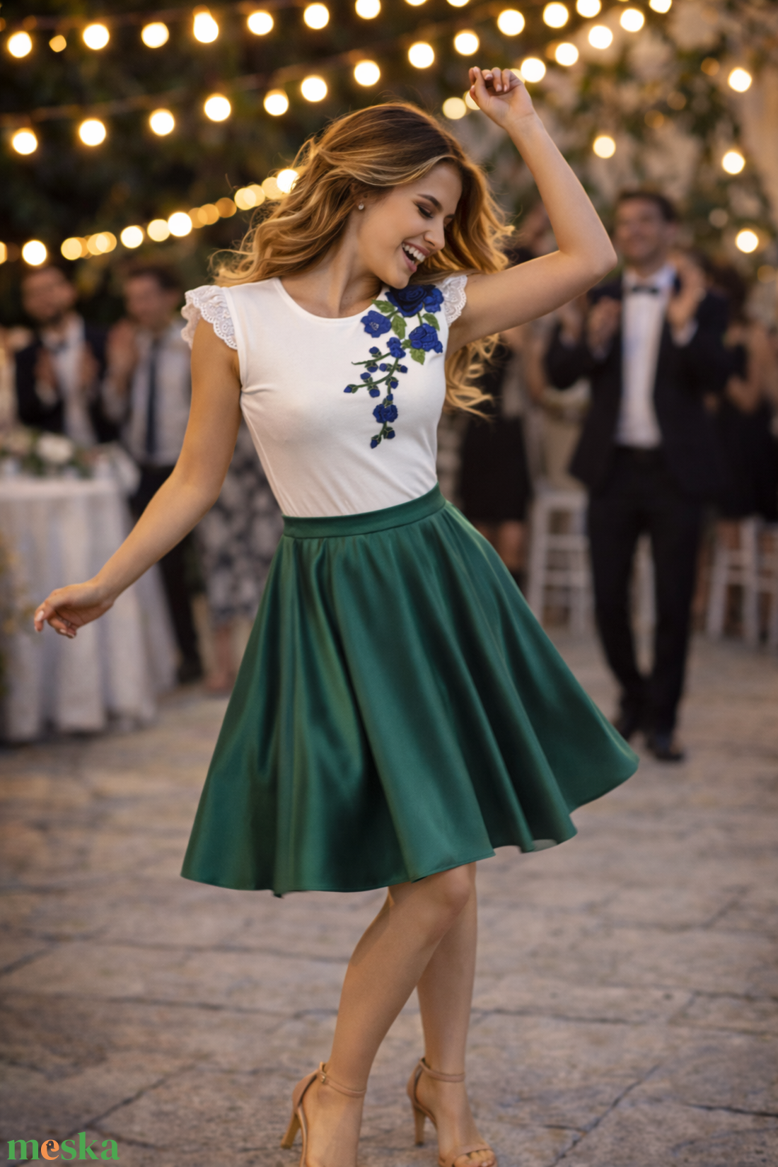 Zöld menyecskeruha - esküvő - ruha - menyecske ruha - Meska.hu