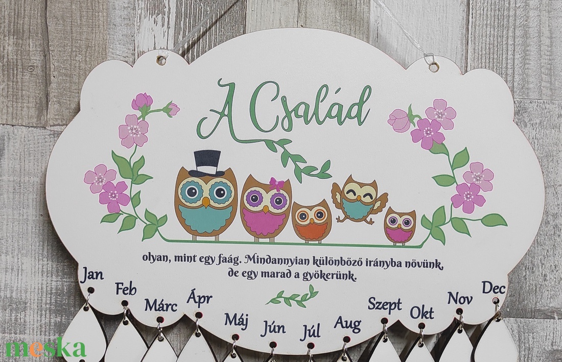Bagoly Családi naptár - otthon & életmód - dekoráció - fali és függő dekoráció - falinaptár & öröknaptár - Meska.hu Bagoly Családi naptár - otthon & életmód - dekoráció - fali és függő dekoráció - falinaptár & öröknaptár - Meska.hu