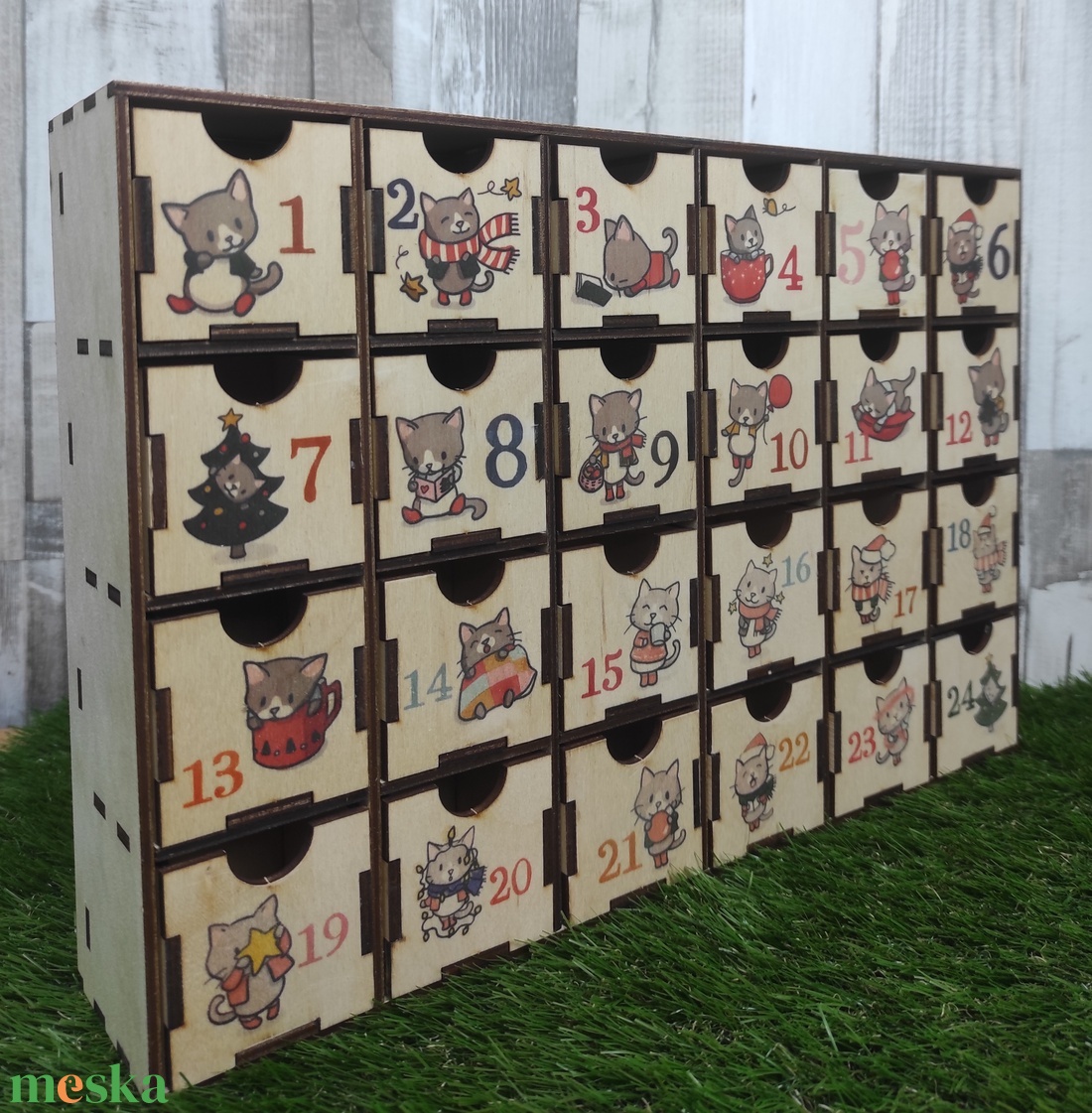 Cicás Adventi Naptár - karácsony - adventi díszek - adventi naptár - Meska.hu