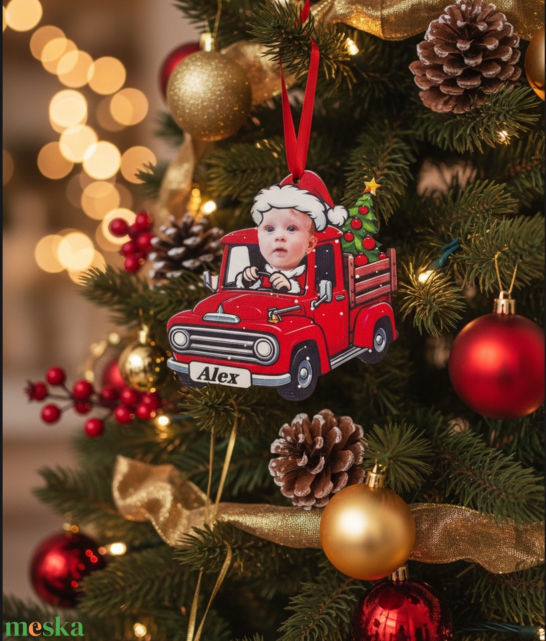 Fényképes autós dísz  - karácsony - karácsonyi lakásdekoráció - karácsonyfadíszek - Meska.hu