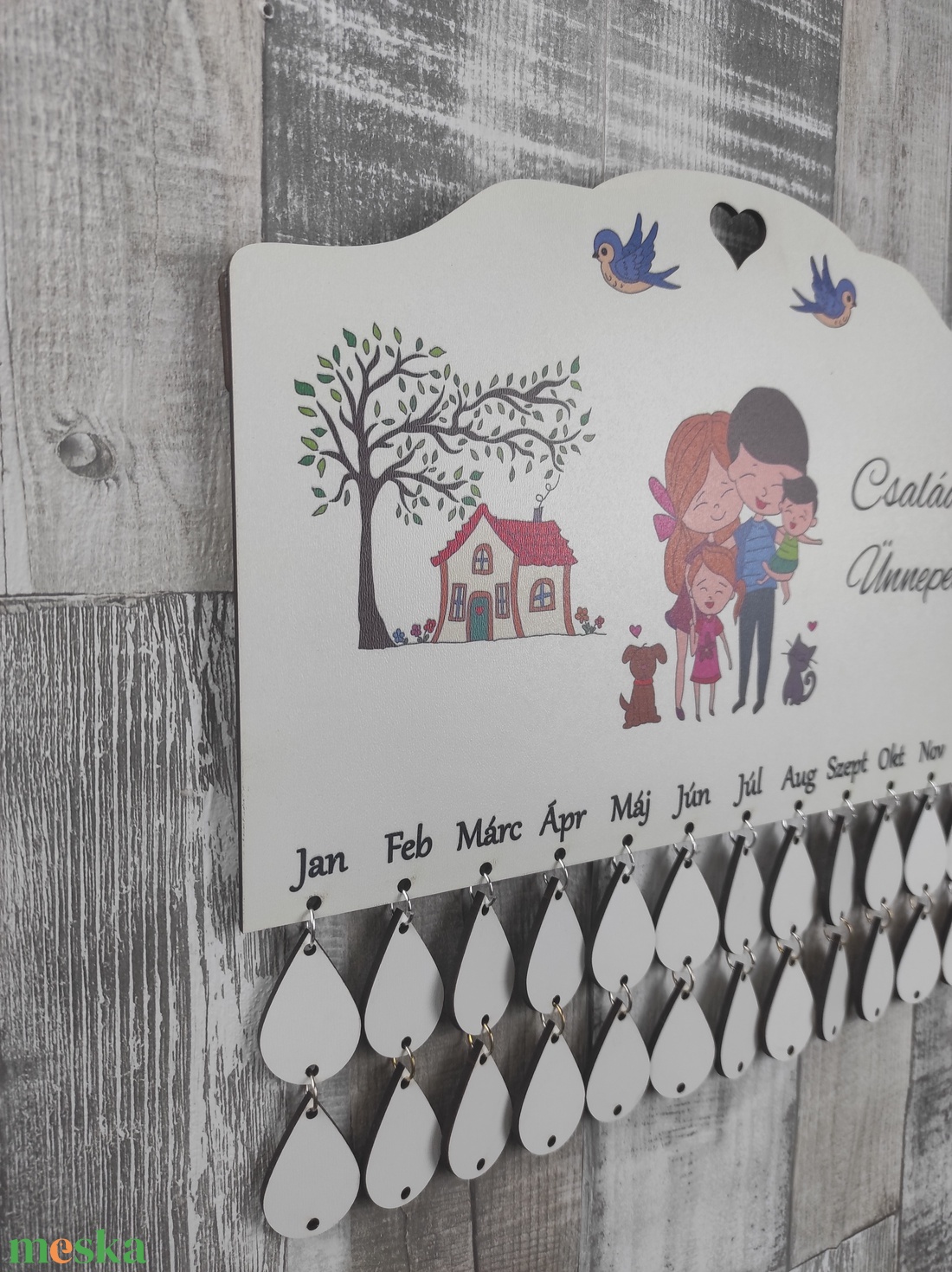 Családi naptár - otthon & életmód - dekoráció - fali és függő dekoráció - falinaptár & öröknaptár - Meska.hu