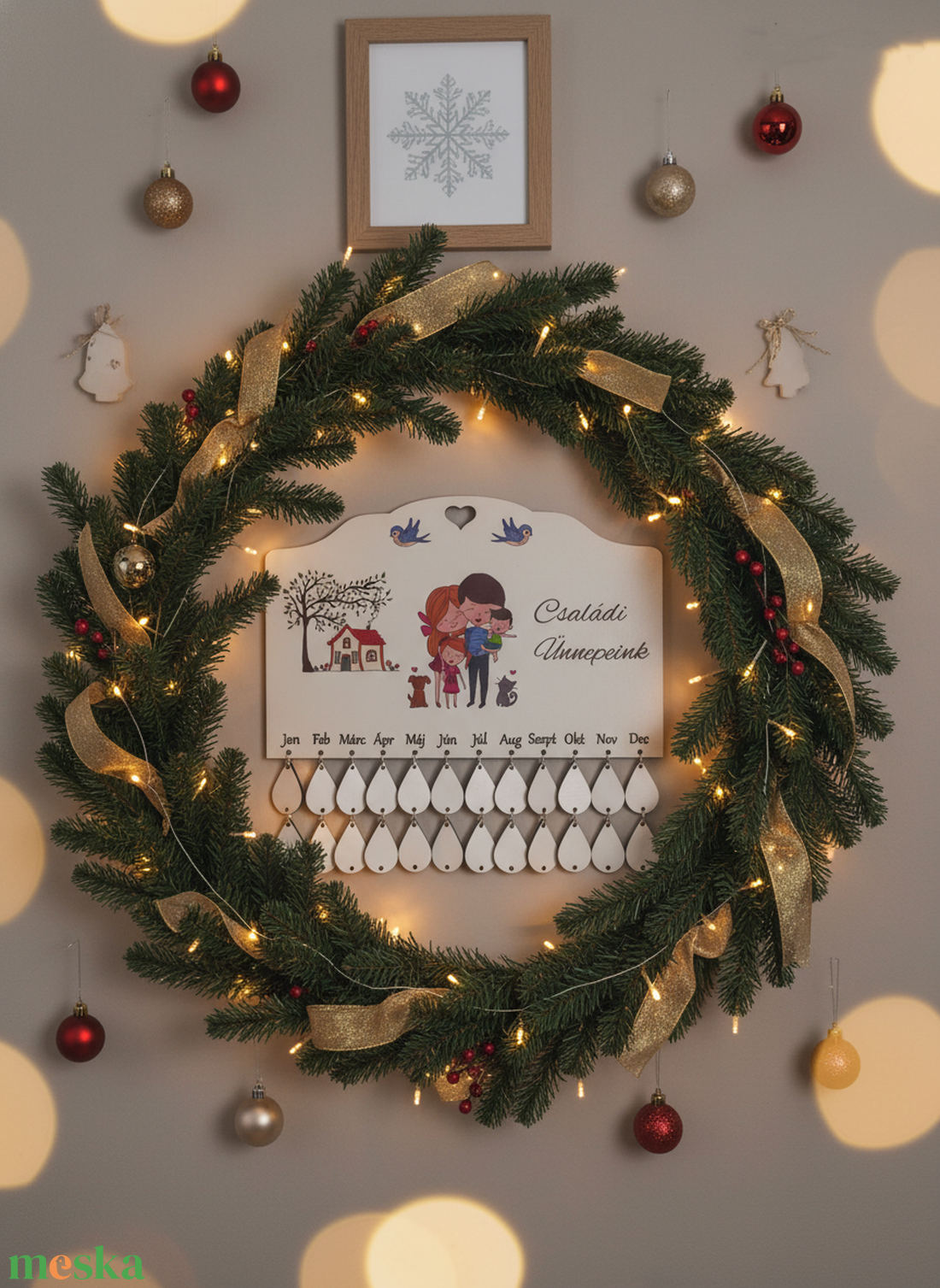 Családi naptár - otthon & életmód - dekoráció - fali és függő dekoráció - falinaptár & öröknaptár - Meska.hu