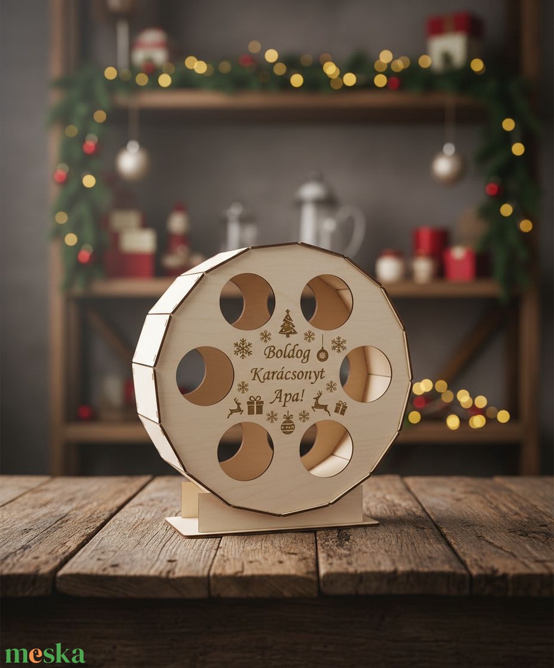 Fa Sörös hordó - karácsony - karácsonyi ajándékozás - karácsonyi ajándékcsomagolás - Meska.hu