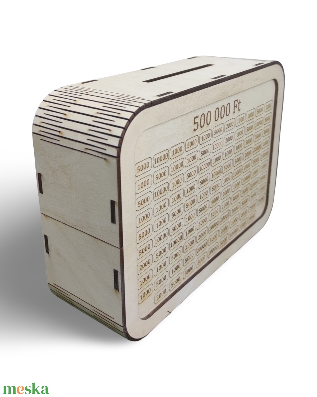 500 000 Ft-os fa persely � lehúzható összegekkel, egyedi felirattal - otthon & életmód - dekoráció - asztal és polc dekoráció - persely - Meska.hu