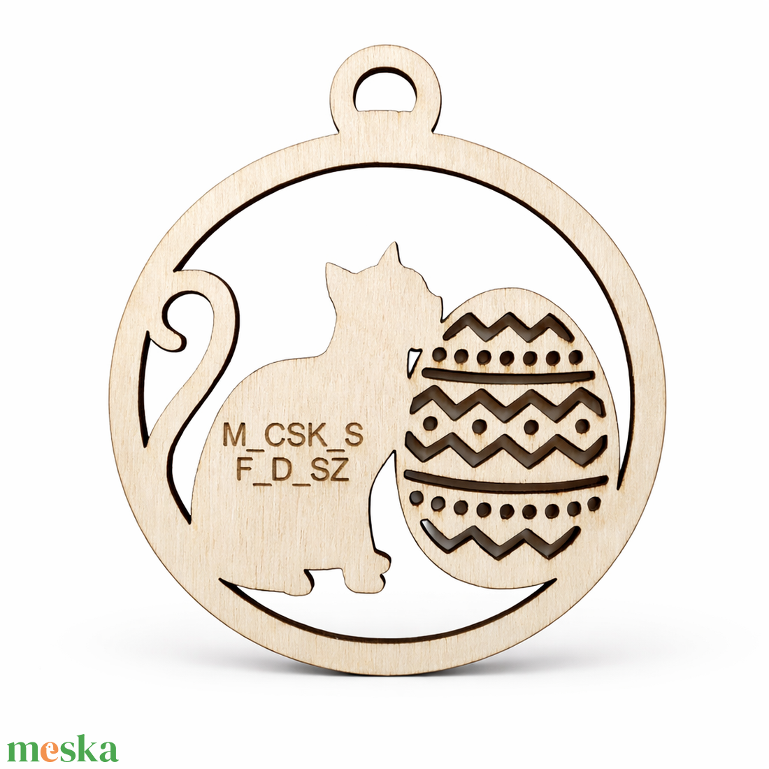 Vicces Húsvéti Macskás Fadísz - ünnepi díszek, dekorációk - húsvéti díszek és dekorációk - húsvéti tojásfadíszek - Meska.hu