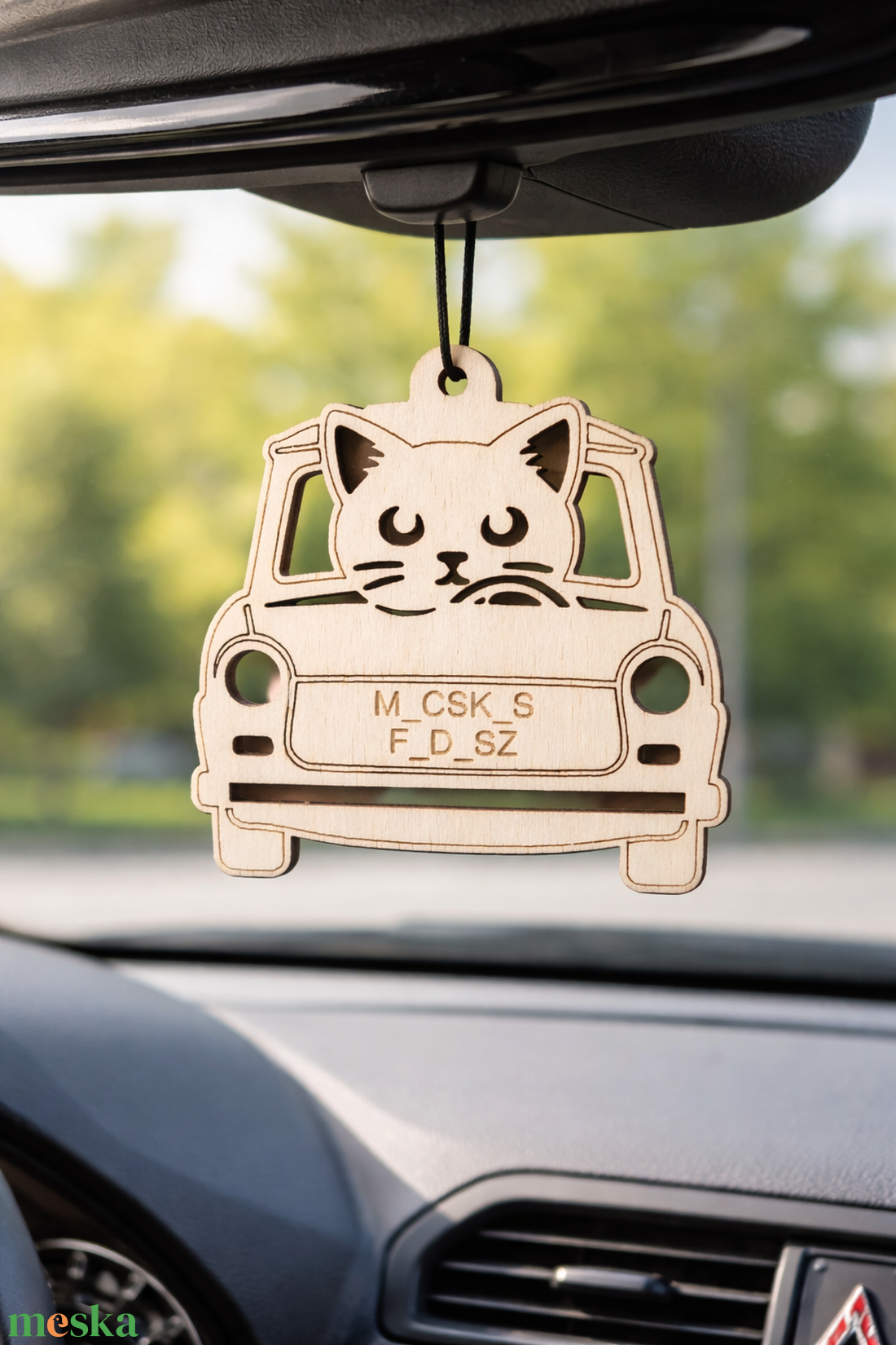 Vicces Autós Macskás Fadísz - otthon & életmód - autó - visszapillantó dísz - Meska.hu