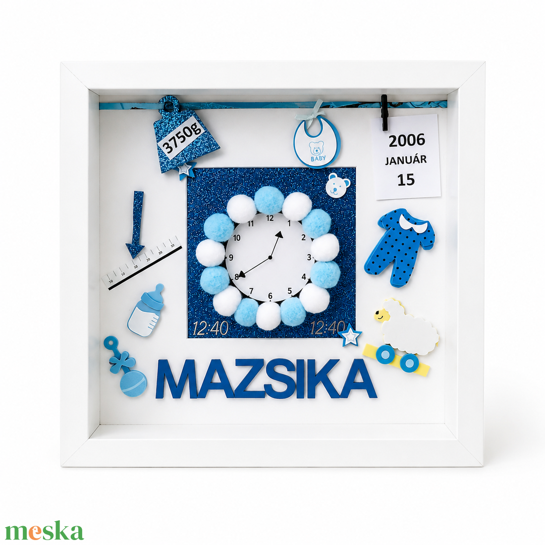Személyre szabott baba emlék box � születési adatokkal - baba - mama - keresztelő kellékek - keresztelőajándékok - Meska.hu