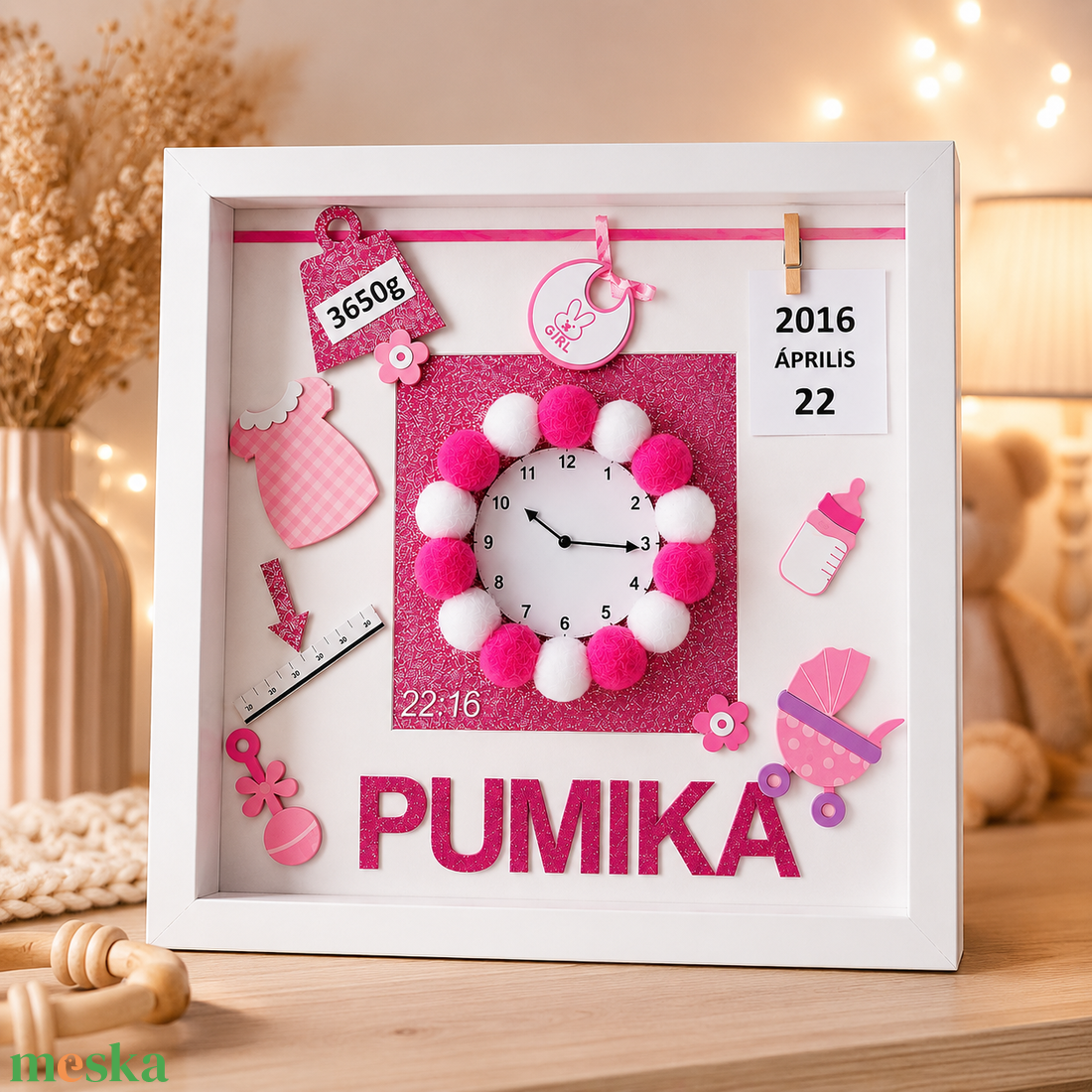 Személyre szabott baba emlék box � születési adatokkal - baba - mama - keresztelő kellékek - keresztelőajándékok - Meska.hu