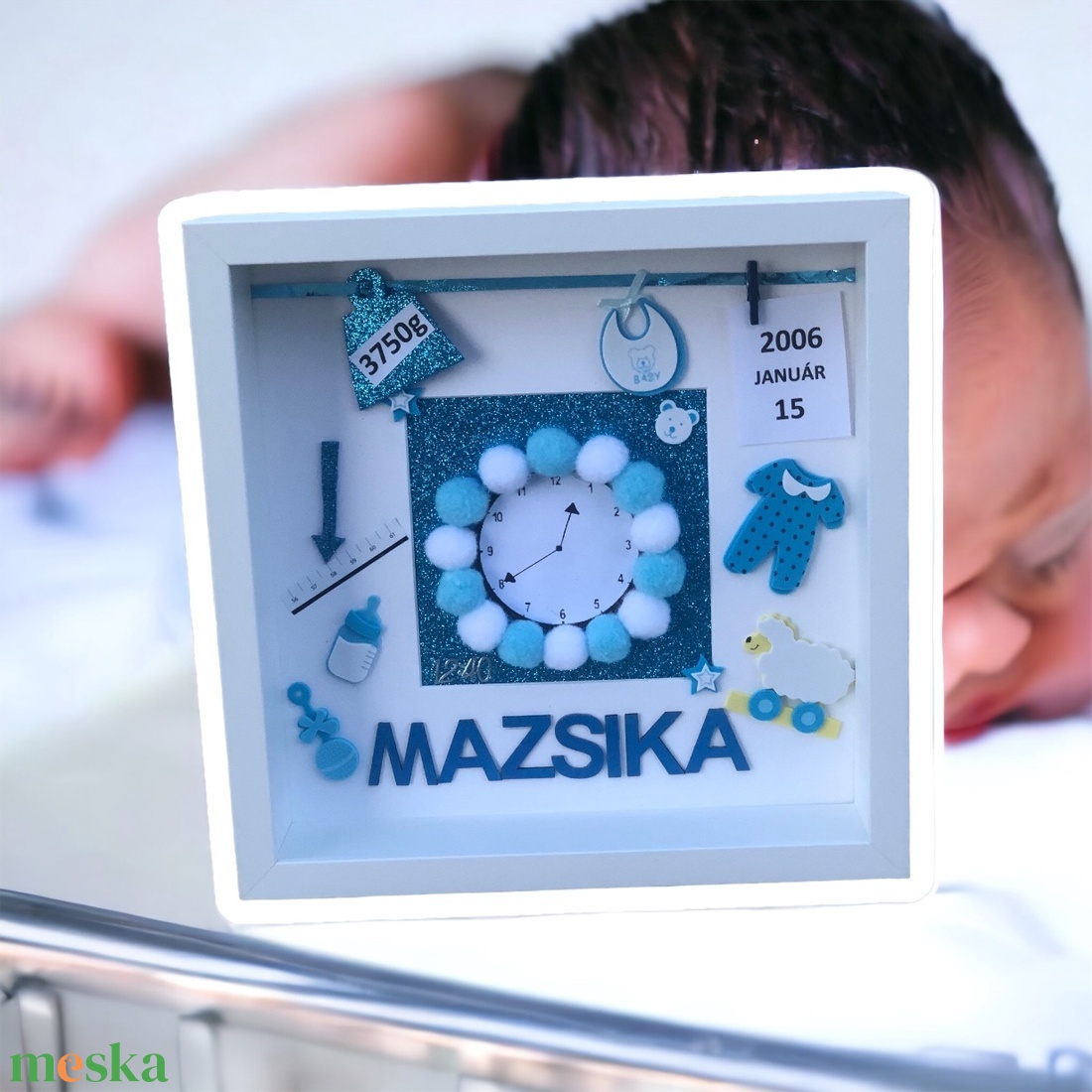 Személyre szabott baba emlék box � születési adatokkal - baba - mama - keresztelő kellékek - keresztelőajándékok - Meska.hu