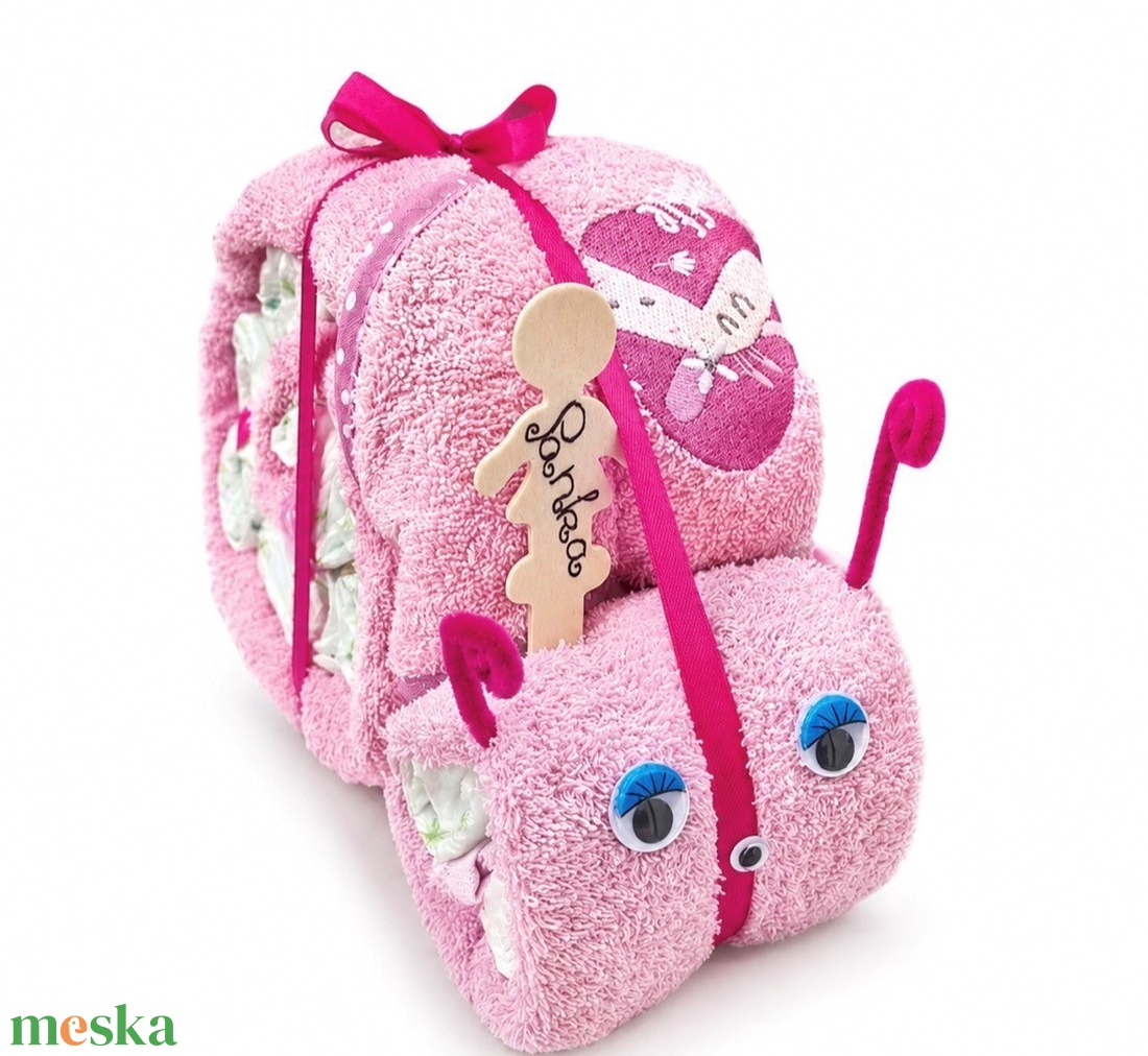 Csigás pelenkatorta � babaváróra,babalátogatóra és keresztelőre - baba - mama - pelenkázó, babafürdető kellékek - pelenkatorta - Meska.hu
