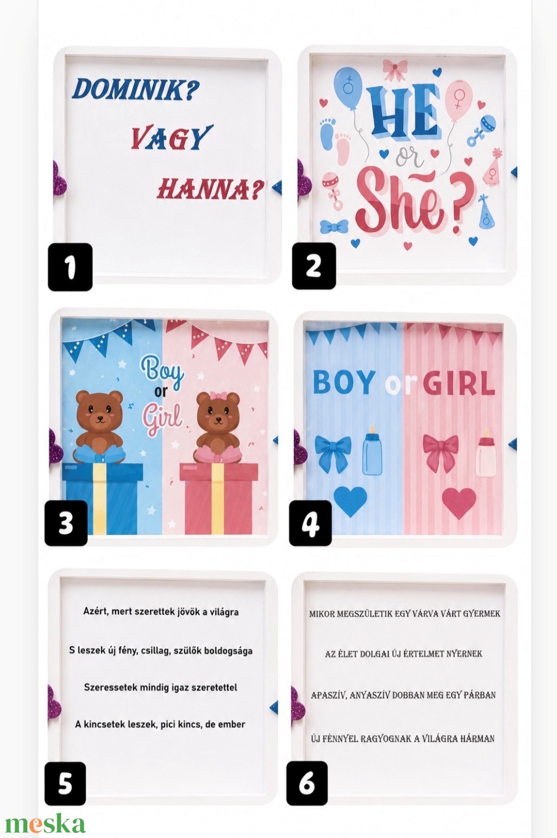 Gender reveal box  � fiú vagy lány babaváró meglepetés - baba - mama - babaemlékek - bababejelentők - Meska.hu