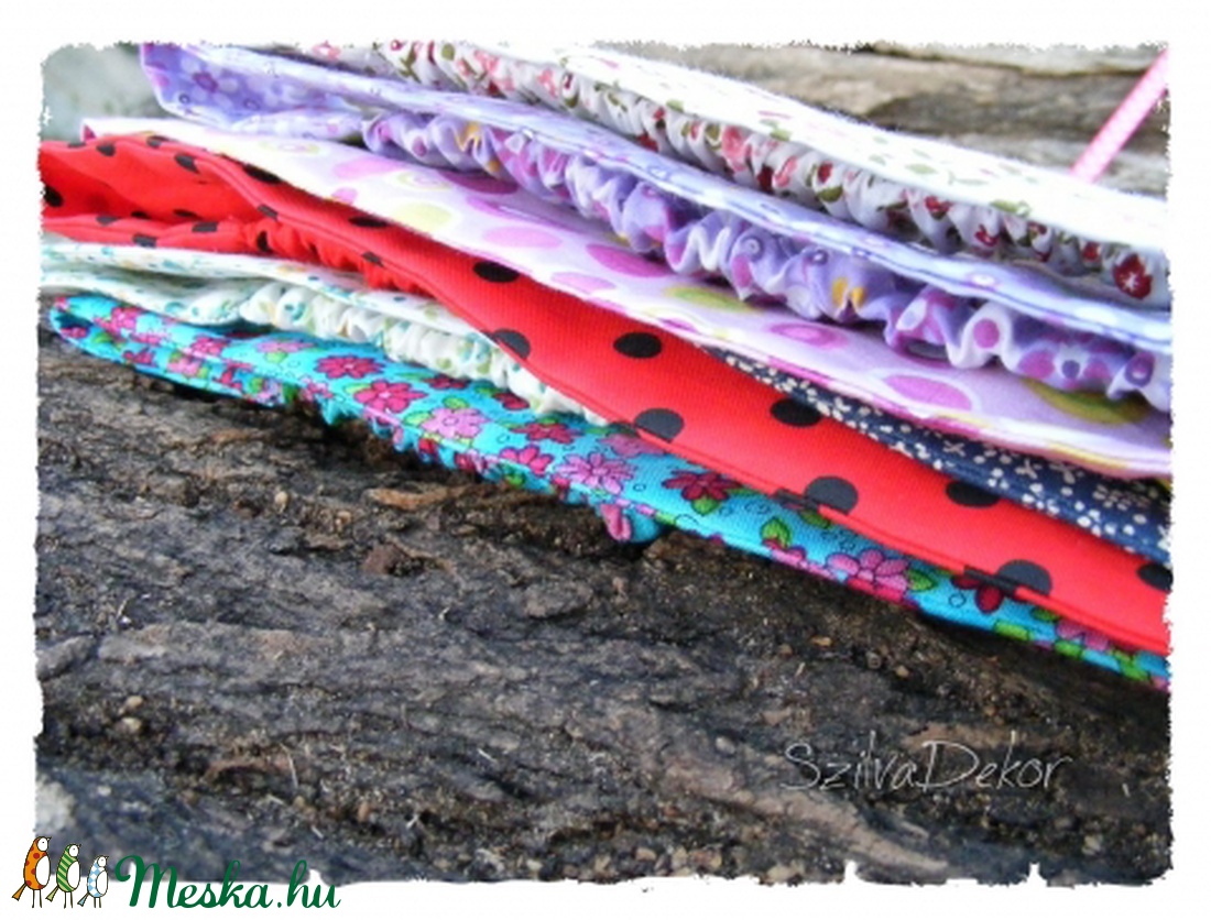 Textil hajpánt gumival- pöttyös -  - Meska.hu
