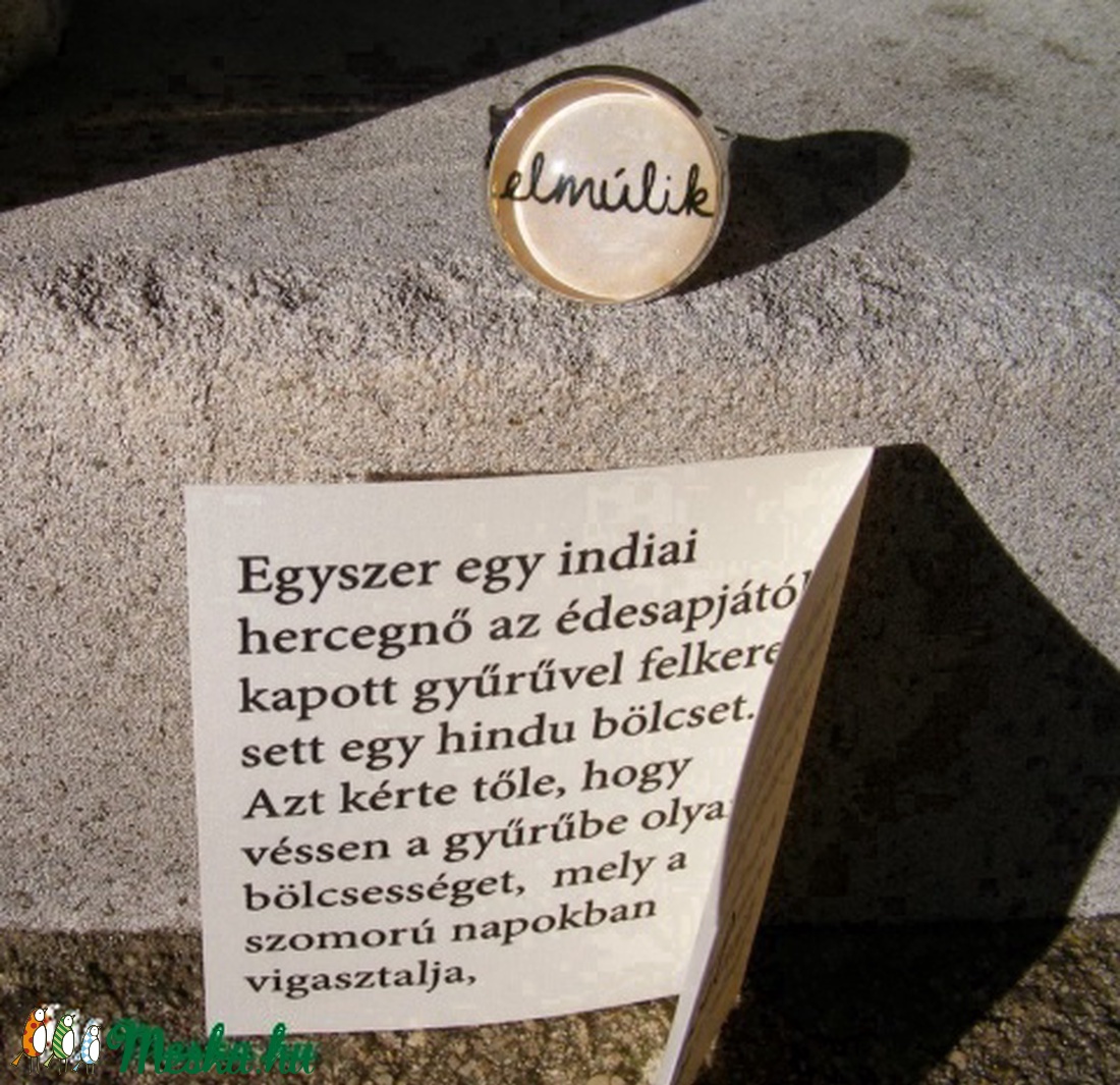 Elmúlik fém gyűrű- ajándékcsomag -  - Meska.hu