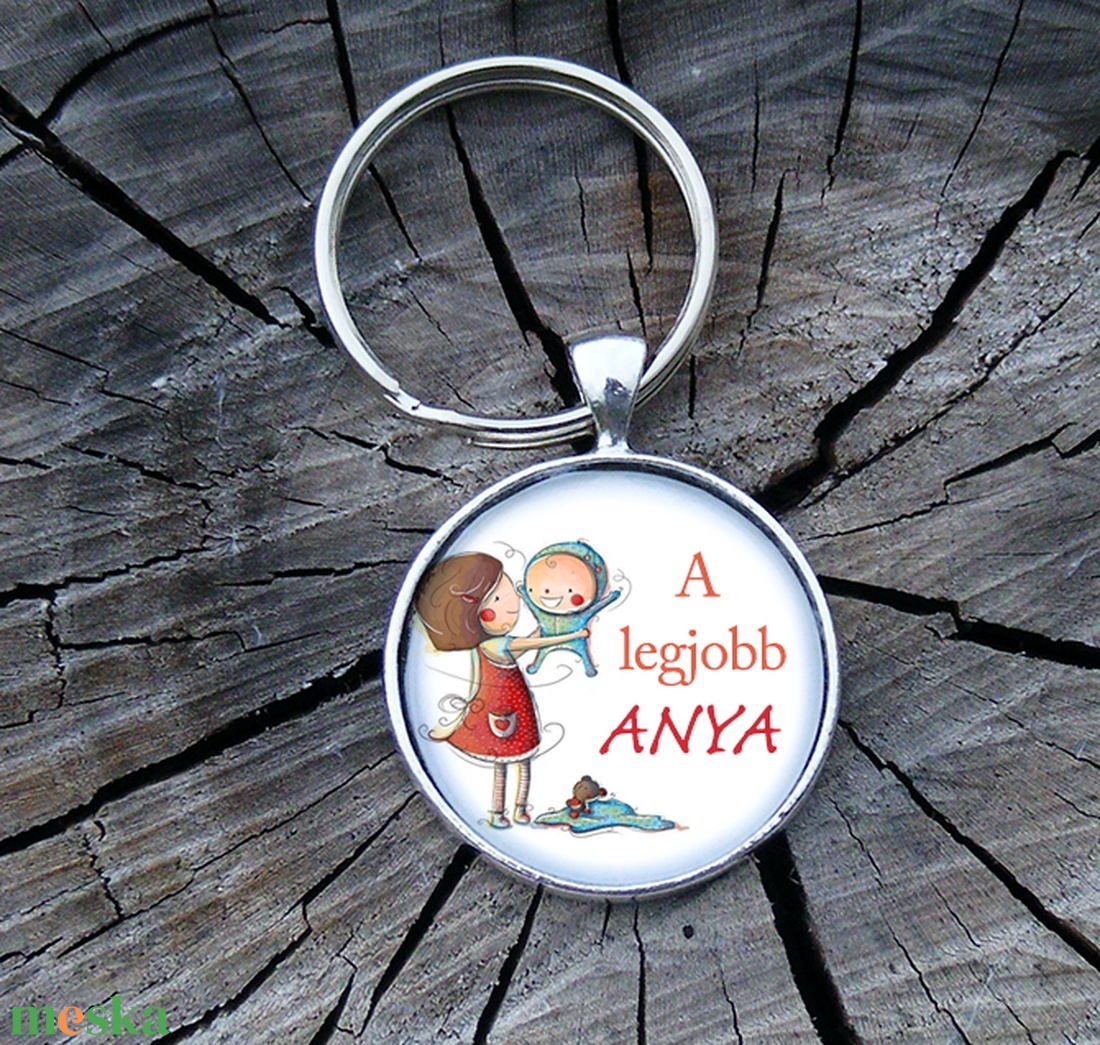 Üveglencsés fém kulcstartó- Legjobb Nagyi - táska & tok - kulcstartó & táskadísz - kulcstartó - Meska.hu