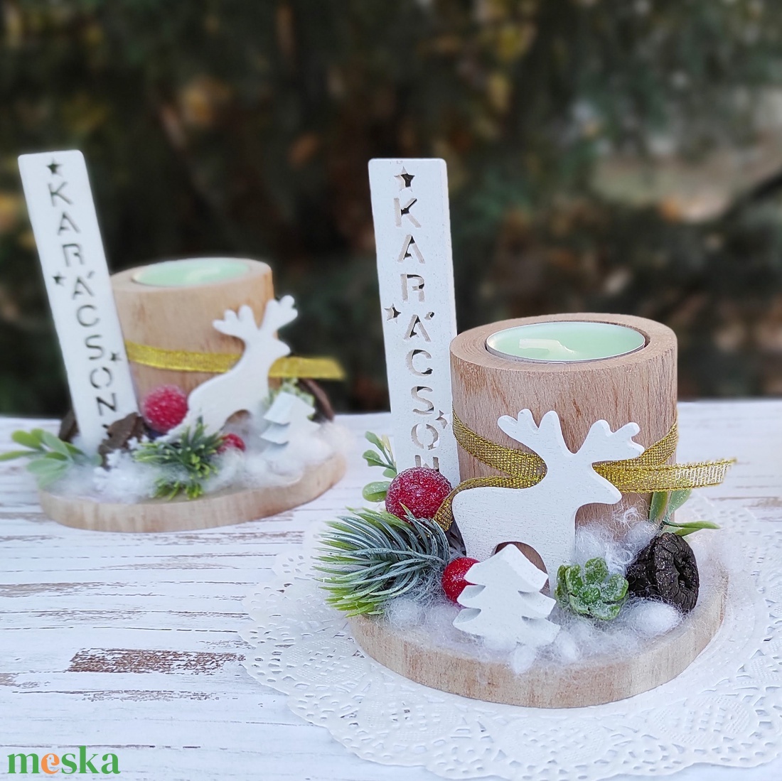 Karácsonyi rénszarvasos farönk mécsestartó - otthon & életmód - dekoráció - dísztárgy - Meska.hu Karácsonyi rénszarvasos farönk mécsestartó - otthon & életmód - dekoráció - dísztárgy - Meska.hu