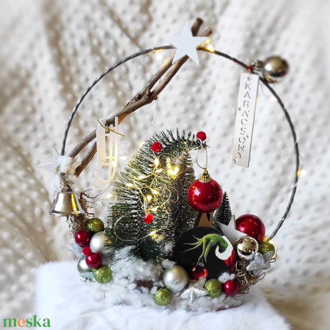 Karácsonyi kör alapú dekoráció Grincs - otthon & életmód - dekoráció - dísztárgy - Meska.hu Karácsonyi kör alapú dekoráció Grincs - otthon & életmód - dekoráció - dísztárgy - Meska.hu