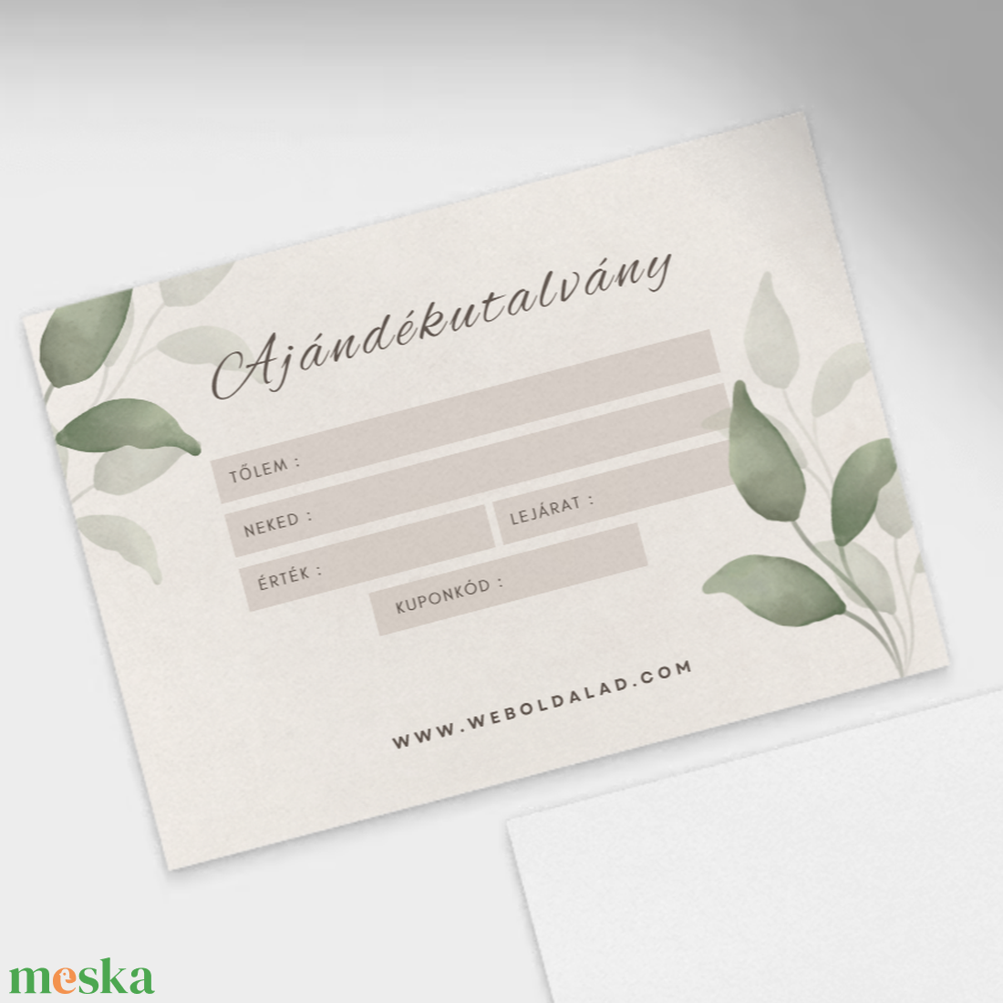 Egyedi Ajándékutalvány (1 oldalas) - művészet - grafika & illusztráció - digitális - Meska.hu