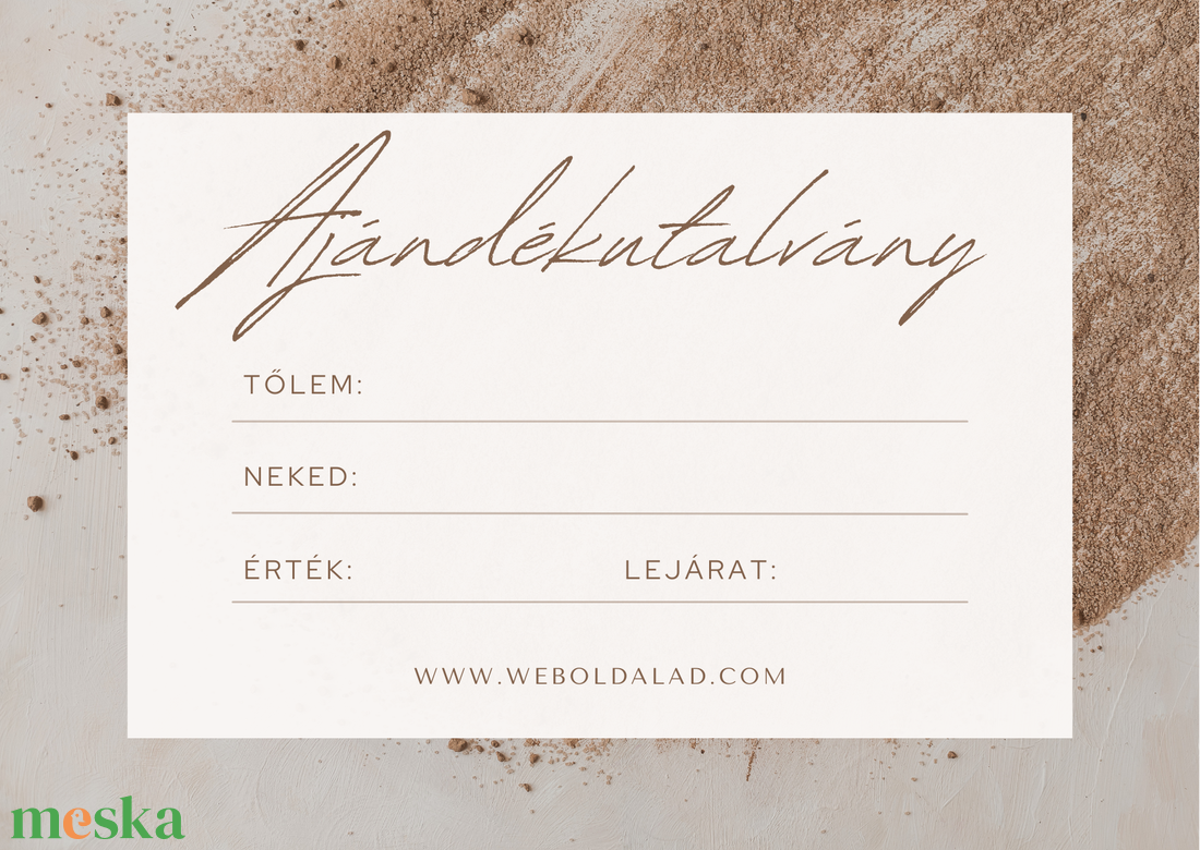 Egyedi Ajándékutalvány (1 oldalas) - művészet - grafika & illusztráció - digitális - Meska.hu