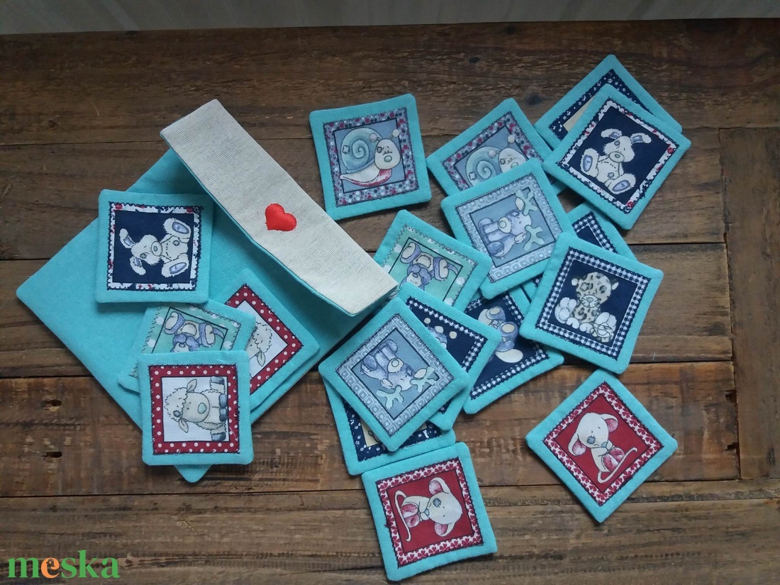 Textil Memória játék... - játék & sport - készségfejlesztő és logikai játék - memória játékok - Meska.hu