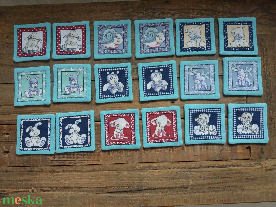 Textil Memória játék... - játék & sport - készségfejlesztő és logikai játék - memória játékok - Meska.hu