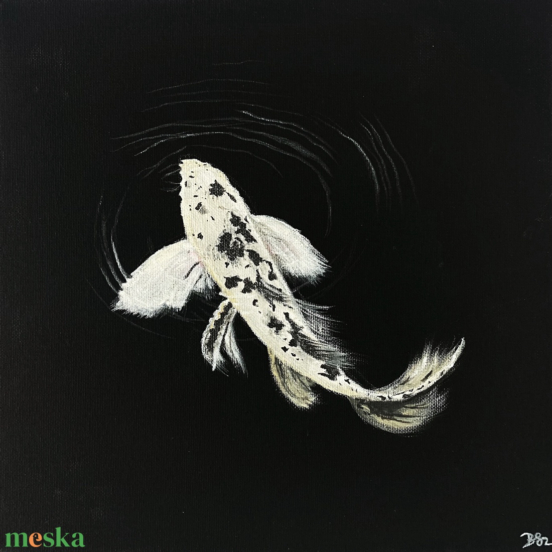 'Koi' akrilfestmény - művészet - festmény - akril - Meska.hu